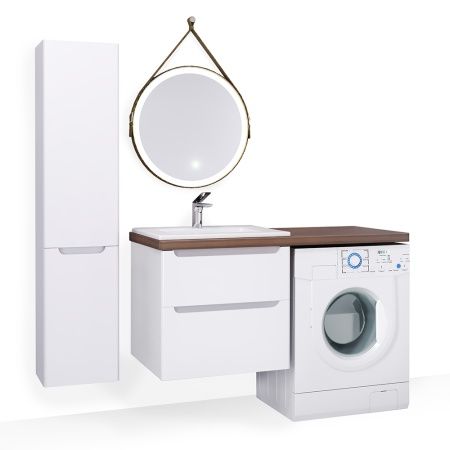 Столешница Jorno WOOD на стиральную машину Wood.06.122/DW 122х52 подвесная цвет темное дерево