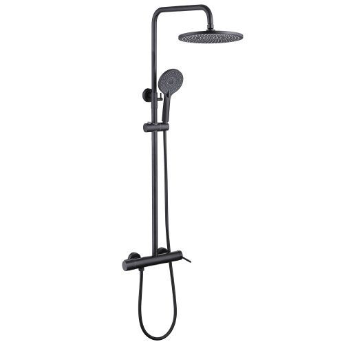 Душевая стойка ABBER AF8816B настенная цвет черный матовый