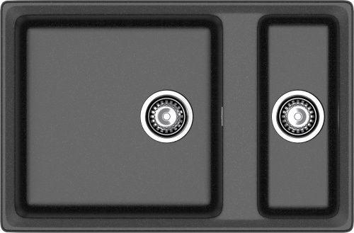Кухонная мойка Granfest Level LV-760K черный 76х50 цвет черный поверхность матовая