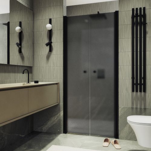 Душевая дверь Maybah Glass MGD-440-6 89х198 стекло тонированное профиль черный