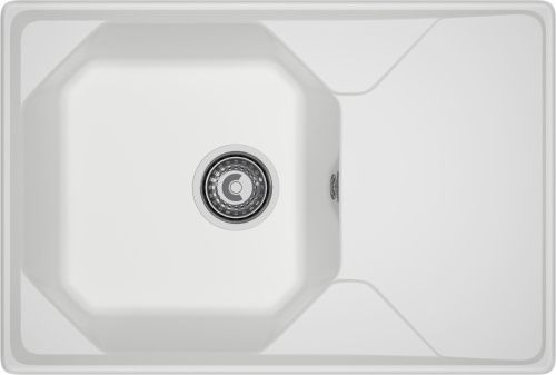 Кухонная мойка Granfest Unique U-740L иней 74х50 цвет белый поверхность матовая