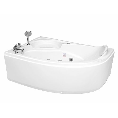 Ванна акриловая гидромассажная Gemy G9009 B L 150х100 пристенная асимметричная с каркасом