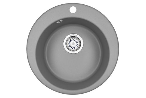 Кухонная мойка Granula 4801, АЛЮМИНИУМ 48х48 цвет серый поверхность матовая
