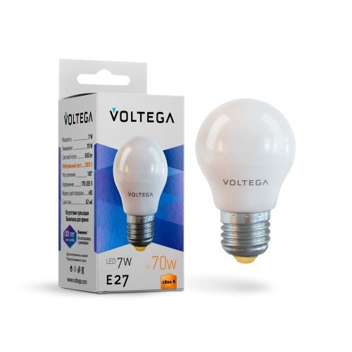 Лампа светодиодная Voltega Globe E27 7W 7052