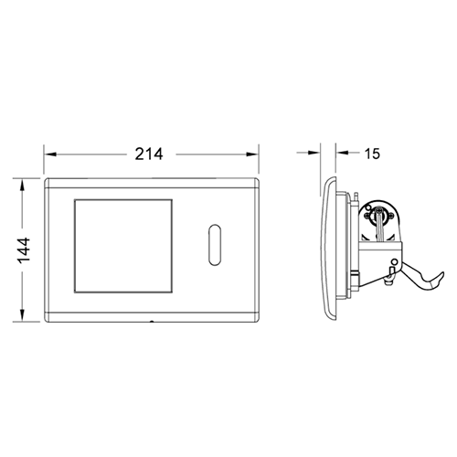 Панель смыва инфракрасная Tece TECEplanus 9240350 цвет нержавеющая сталь матовая - фото 2