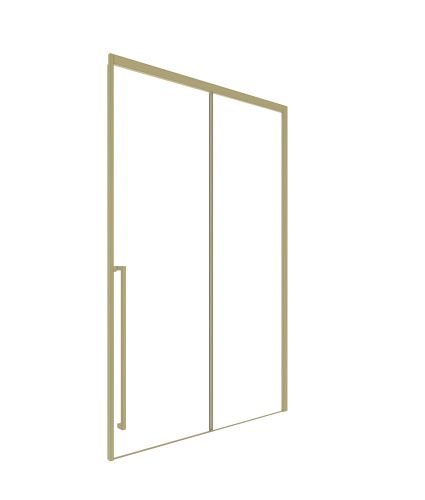 Душевая дверь Timo T55L 150х200 стекло прозрачное профиль золото матовое