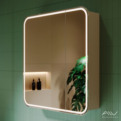 Зеркало-шкаф Alavann Lana ALV0281002 80х15х80 подвесной цвет белый