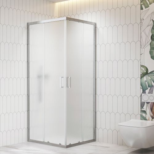 Душевой уголок RGW 06093699-41 90х90 стекло текстурное профиль хром глянцевый без поддона