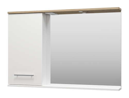 Зеркало-шкаф Misty Респект Э-Рес02120-1Л 118х15х80 подвесной