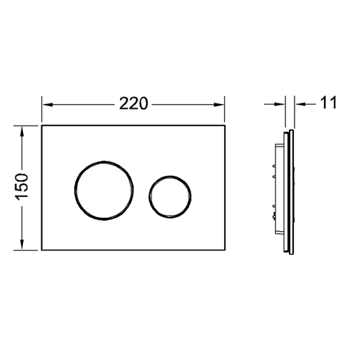 Панель смыва механическая Tece TECEloop 9240658 цвет черный/золото - фото 2