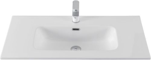 Раковина керамическая Aquanet Flat 00330432 91х47 полувстраиваемая цвет белый 1 отверстие под смеситель