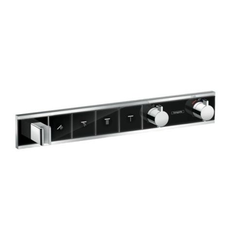 Смеситель Hansgrohe RainSelect 15357600 встраиваемый в стену черный/хром с термостатом