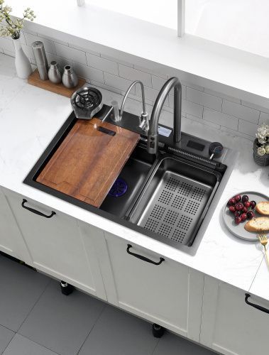 Кухонная мойка Esbano GEYSERUS-2 ESMKGEYS2 68х45 цвет оружейная сталь