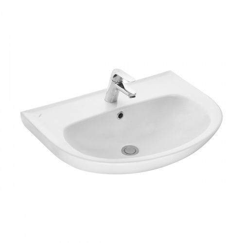 Раковина из сантехнического фарфора Santeri Прайм 131176S0011B0 48х66 подвесная цвет белый 1 отверстие под смеситель