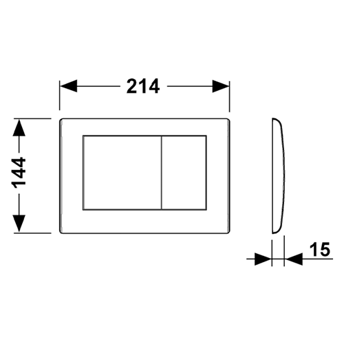 Панель смыва механическая Tece TECEplanus 9240321 цвет хром - фото 2