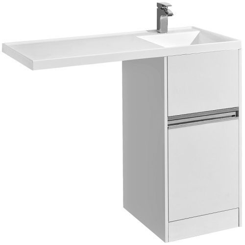 Тумба под раковину Aquaton Лондри 1A236001LH010 42х50х88 напольная цвет белый