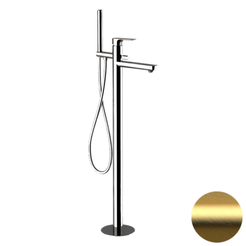 Смеситель для ванны Daniel Tiara TA678DP напольный брашированное золото