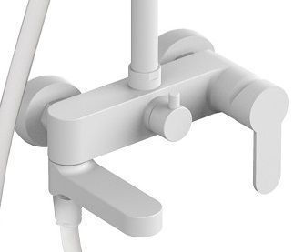 Душевая стойка Paffoni Light KITZCOL636BO110 настенная цвет белый матовый - фото 3