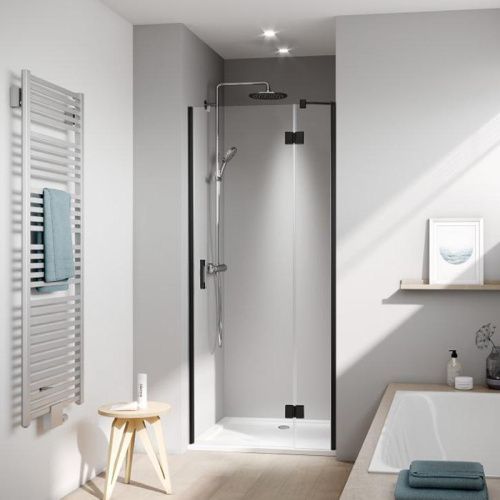 Душевая дверь Kermi Liga LI SFR 10020 3PK 100х200 стекло прозрачное профиль черный матовый