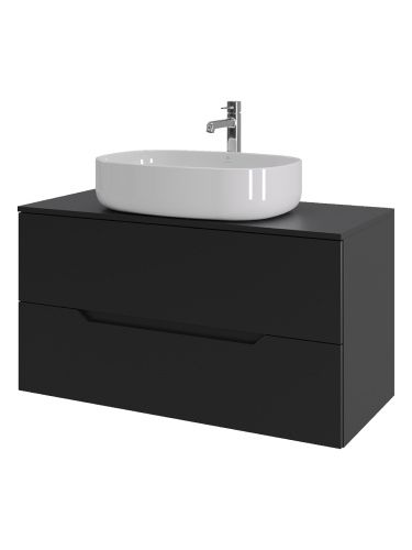 Тумба с раковиной Orange Line Li-100TubMDF+B08-600W 101х46х69