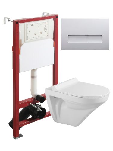 Комплект унитаз с инсталляцией и клавишей смыва Agger ATI06100+APB200