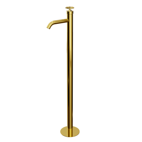 Смеситель для раковины Remer Chrono CH18DO напольный золото глянцевое