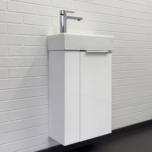 Тумба с раковиной Comforty Асти 00-00012835CF 42х23х70 подвесная цвет белый