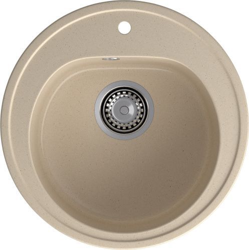 Кухонная мойка Granfest Rondo R-510 кашемир 51х51 цвет бежевый поверхность матовая