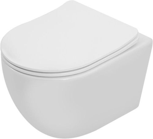 Унитаз подвесной Logan 00342544 белый с сиденьем микролифт безободковый смыв торнадо