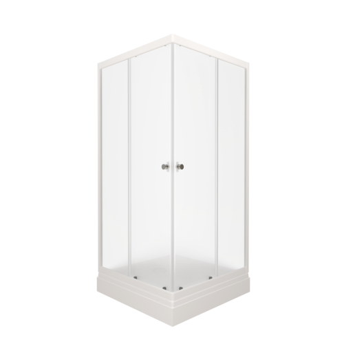 Душевой уголок Тритон Стандарт Щ0000061815 90х90 стекло матовое профиль белый с поддоном