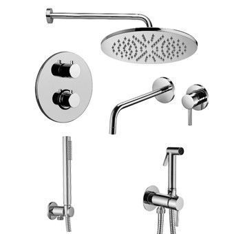 Душевая система Paffoni Light KITZLIQ018CR006 встраиваемая в стену