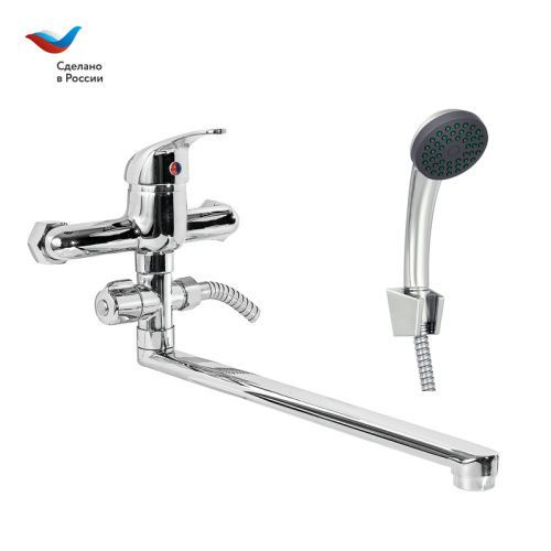 Смеситель для ванны Славен Прораб СЛ-ОД-П32 настенный хром