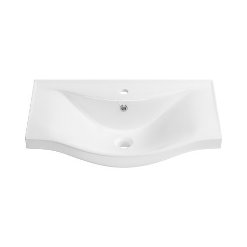 Раковина из сантехнического фарфора Wellsee Bisou 151205000 65х45 подвесная цвет белый глянцевый 1 отверстие под смеситель