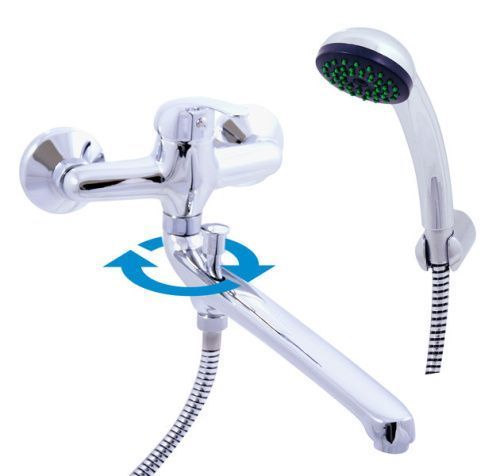 Смеситель для ванны и душа SAZAVA SA357.5/1 настенный хром