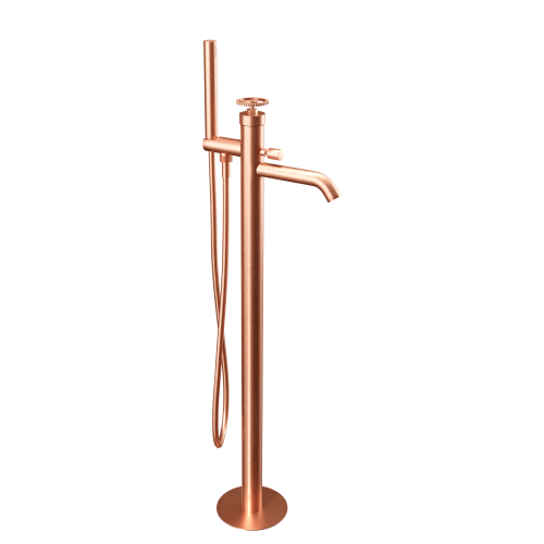 Смеситель для ванны Remer Chrono CH08RP напольный медь брашированная