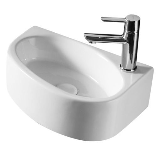 Раковина из санфаянса Azario AZ-4519 42х29 подвесная цвет белый 1 отверстие под смеситель