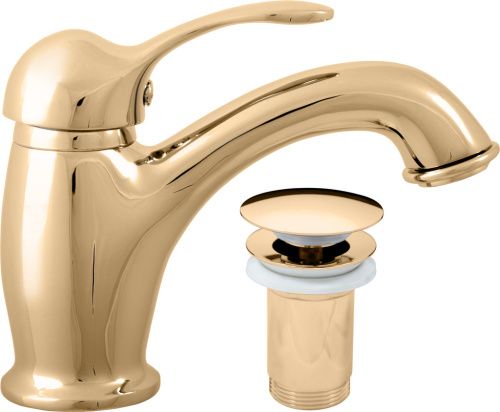 Смеситель RavSlezak LABE L027.5KZ на раковину золото