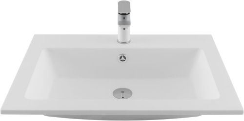 Раковина из литьевого мрамора Aquanet Электра 00326510 70х50 полувстраиваемая цвет белый 1 отверстие под смеситель