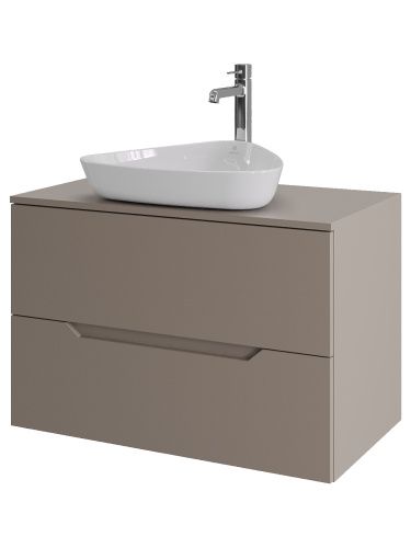 Тумба с раковиной Orange Line Li-80TuLMDF+B07-500W 81х46х66 цвет бежевый