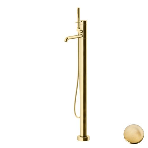 Смеситель Gattoni CIRCLE TWO 9108/91SG напольный золото