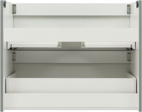 Тумба под раковину Aquanet Джейн (Flat) 00335434 80х46х64 подвесная цвет зеленый/серый