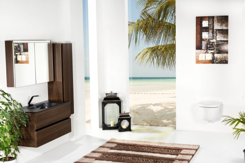 Зеркало-шкаф Armadi Art Vallessi 546-D 100х65 подвесной цвет коричневый