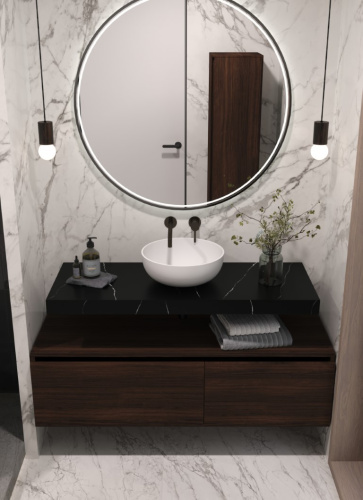 Столешница Armadi Art Flat 869-100-NM 101х46 накладная цвет черный