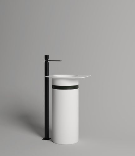 Раковина из искусственного камня Salini Ninfea 130221MF 54х45 напольная цвет белый