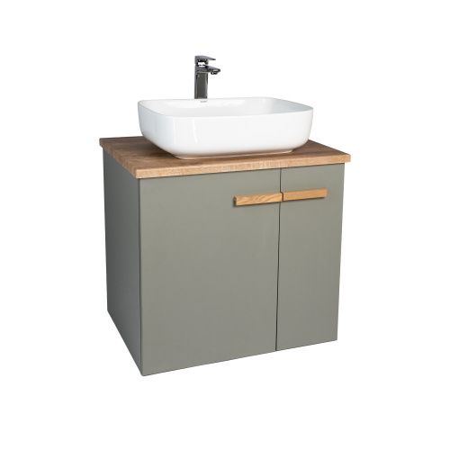 Тумба под раковину Viant Мюнхен VMUN70NH-T2STP 68х51х65 подвесная цвет хаки