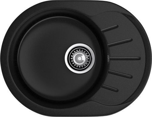 Кухонная мойка Granfest Rondo R-580L черный 58х45 цвет черный поверхность матовая