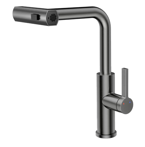 Смеситель для кухни  Tinos TI3732-18Grey на раковину/столешницу графит