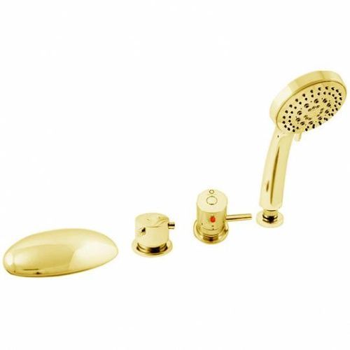 Смеситель RavSlezak DT270.5PZ на борт ванны золото