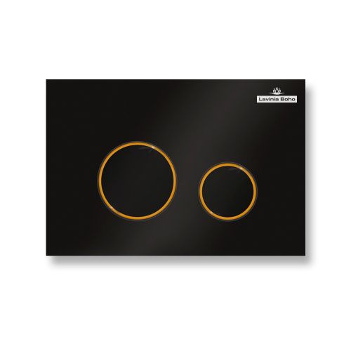 Клавиша смыва механическая Lavinia Boho RelFix 38050803 цвет черный матовый/золото