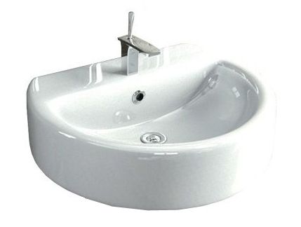 Раковина керамическая Sanita Luxe Best WB.PD/Best/55-C/WHT.G/S1 56х45 подвесная цвет белый 1 отверстие под смеситель